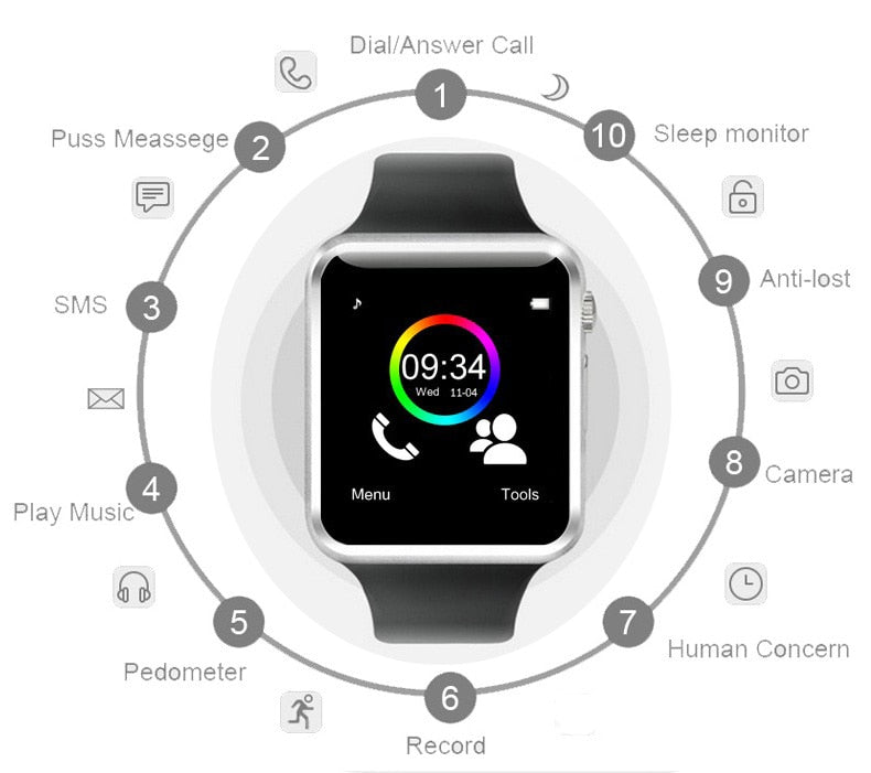A1 Wrist Smartwatch For Android